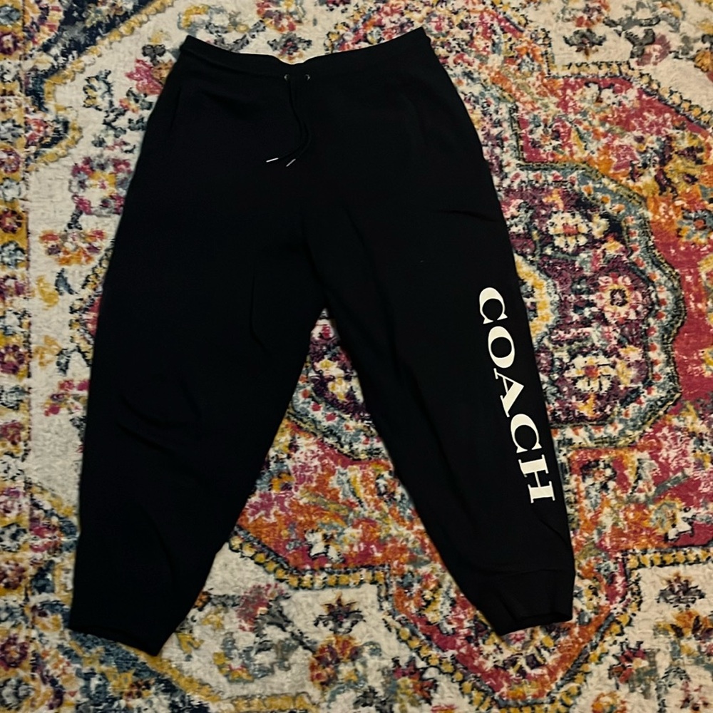 Coach sweat pants, black size extra large